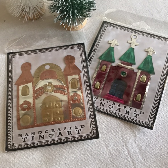 Oaxaca Christmas Ornament Handcrafted tin art  4.5” height 3.5” wide - Picture 6 of 6